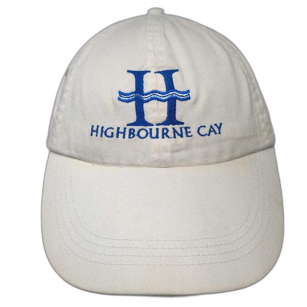 Anvil Baseball Cap White One Size Highbourne Cay Exuma Bahamas Strapback Hat
